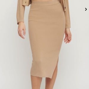 Dynamite Knitted Skirt with slit